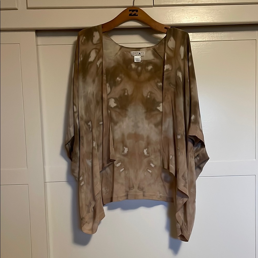 NWOT UPSTATE tie dye silk kimono silk wrap hand tie dyed Upstate kimono shibori